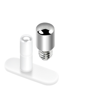 Embout piercing microdermal cylindrique en acier