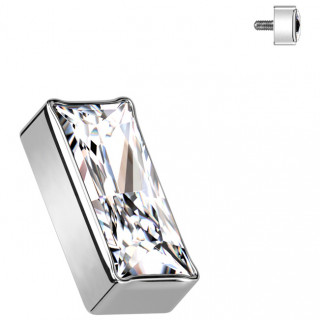 Embout rectangle en Titane à zirconium clair (pour filetage interne)