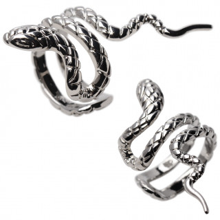 Faux piercing oreille hélix en forme de serpent