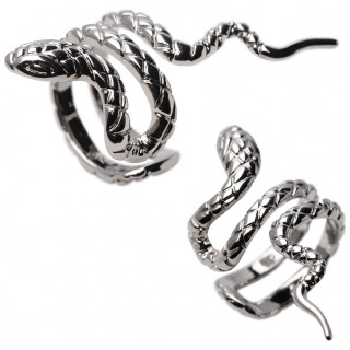 Faux piercing oreille hlix en forme de serpent