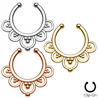 Faux piercing septum  anneaux perls