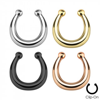 Faux piercing septum en "U" trs large