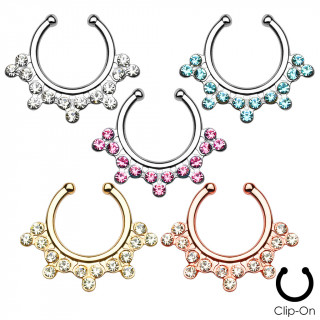 Faux piercing septum style "flocon de neige"