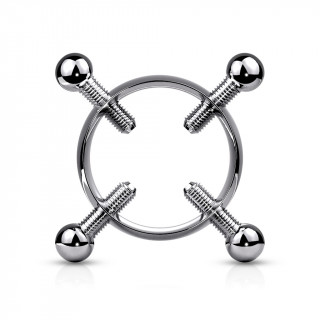 Faux piercing tton inox  vis de serrage