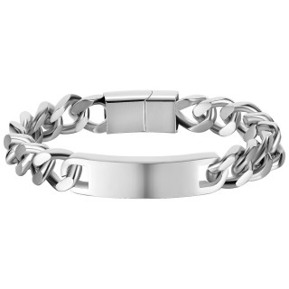 Gourmette pour homme en acier inox à maillons larges