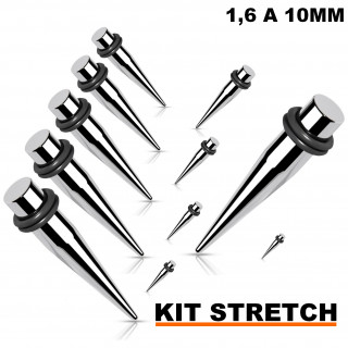 Kit d'carteurs pour le stretching de l'oreille (jusqu' 10mm)