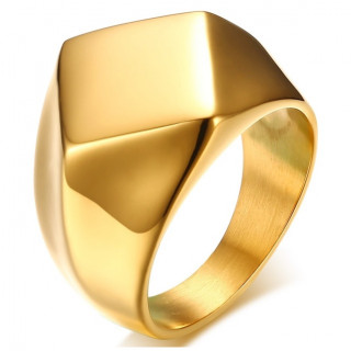 Chevalire homme acier Gold Diamond Design