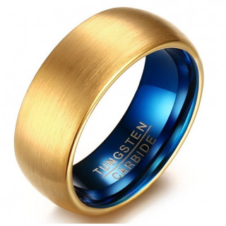 Bague homme tungstene Gold'n Blue