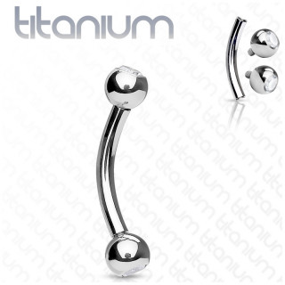 Piercing banane en titane haute qualit (filetage interne)