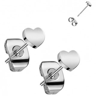 Boucles d'oreilles Titane Coeur (paire)