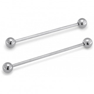 Piercing industriel barbell Titane  boules