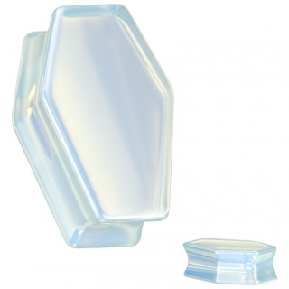 Ecarteur plug en forme de cercueil en Opalite