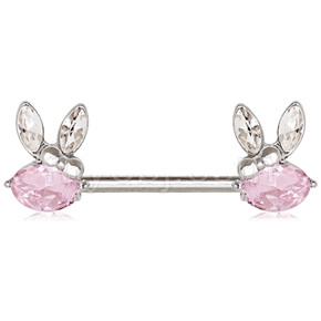 Piercing téton à oreilles de lapin strass