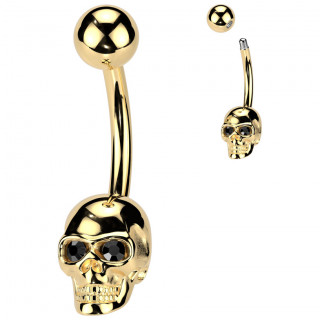 Piercing nombril dor  tte de mort aux yeux noirs