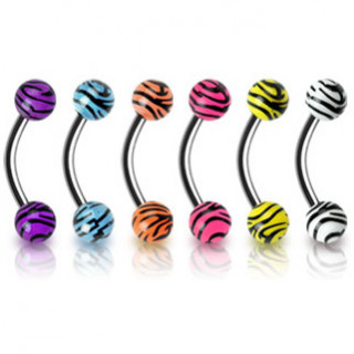 Piercing arcade boules tigr�es UV