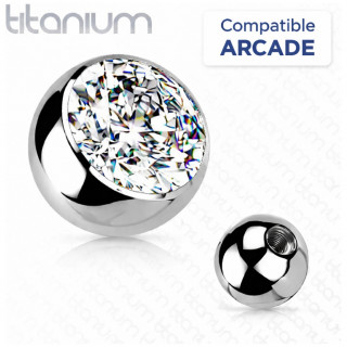 Boule de piercing arcade en Titane - Filetage classique