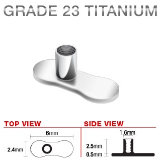 Implant microdermal en titane grade 23