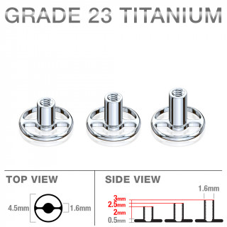 Implant microdermal rond en titane grade 23