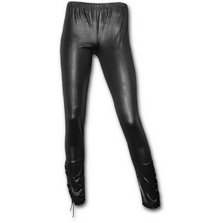 Legging femme style rock aspect cuir