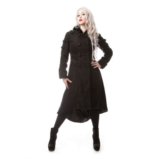 Manteau gothique femme noir MIDNIGHT - Poizen Industries