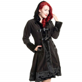 Manteau polaire noir femme "MINX" Poizen Industries