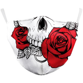 Masque lavable crane  roses rouges (Import UK - Non norm AFNOR)