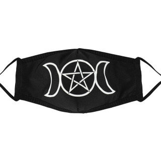 Masque noir Lunes et pentacle / pentagramme (Import UK - Non norm AFNOR)