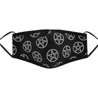 Masque noir  pentacles / pentagrammes (Import UK - Non norm AFNOR)