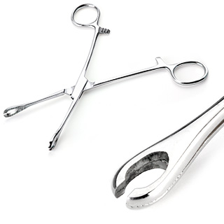 Mini pince clamp ronde (Forester Slotted Forceps)