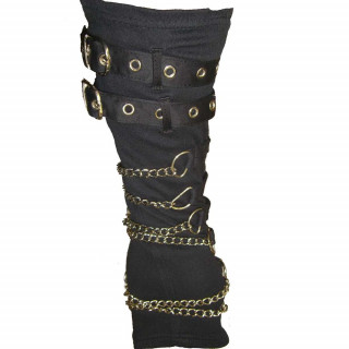 Mitaines femme goth-rock  chaines, anneaux et ceintures