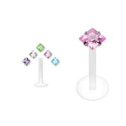 Pack piercing labret PTFE lozange