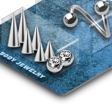 Pack piercing spirale nombril - PS01