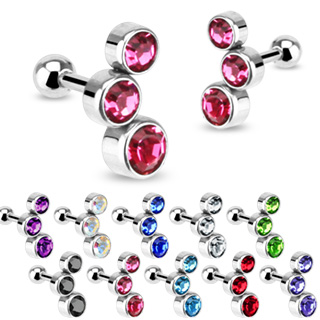 Paire de piercings cartilage style bulles