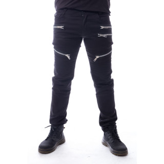 Pantalon homme goth-rock  multiples zip ALIHAN - Heartless