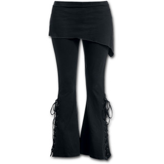 Pantalon Legging pattes d'eph  jupe (2en1) goth-rock noir
