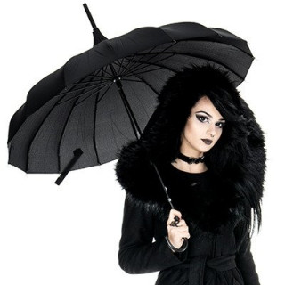 Parapluie gothique noir style pagoda - Restyle