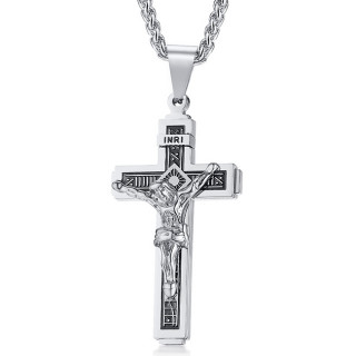 Pendentif acier Crucifix