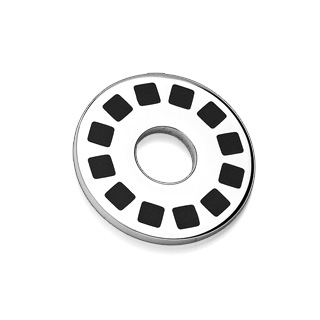 Pendentif acier disque