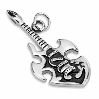 Pendentif acier guitare de rockstar