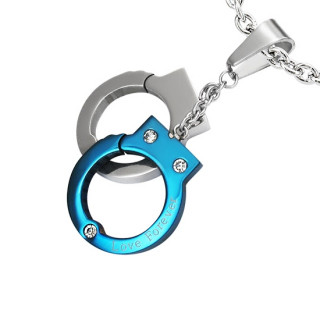 Pendentif acier Menottes Love Forever