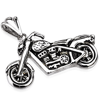 Pendentif acier moto custom de l'enfer