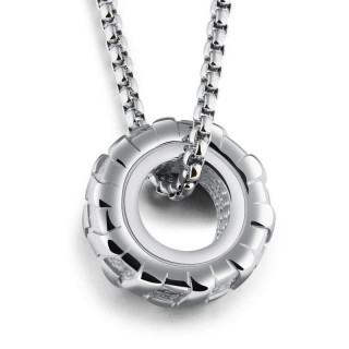 Pendentif acier pneu de voiture (+chaine)