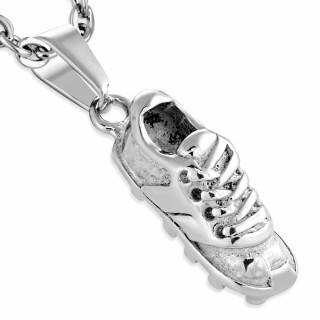 Pendentif chaussure de football en acier