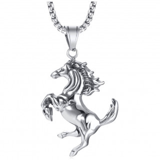 Pendentif cheval en acier