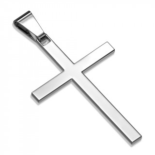 Pendentif croix latine en acier