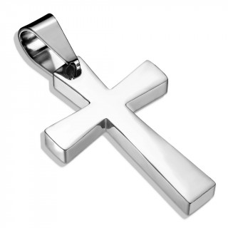 Pendentif croix petite latine en acier inoxydable