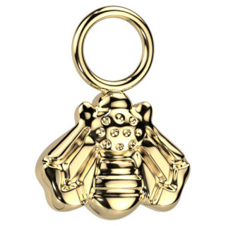 Pendentif de piercing Abeille en Titane dor