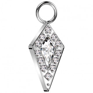 Pendentif de piercing pointe de lance sertie en Titane