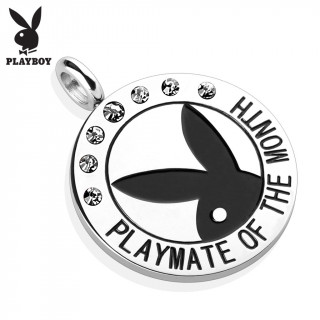 Pendentif femme avec lapin Playboy "Playmate Of The Month"