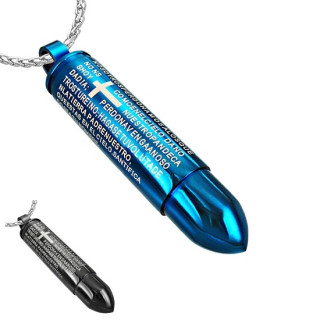 Pendentif homme acier balle cleste